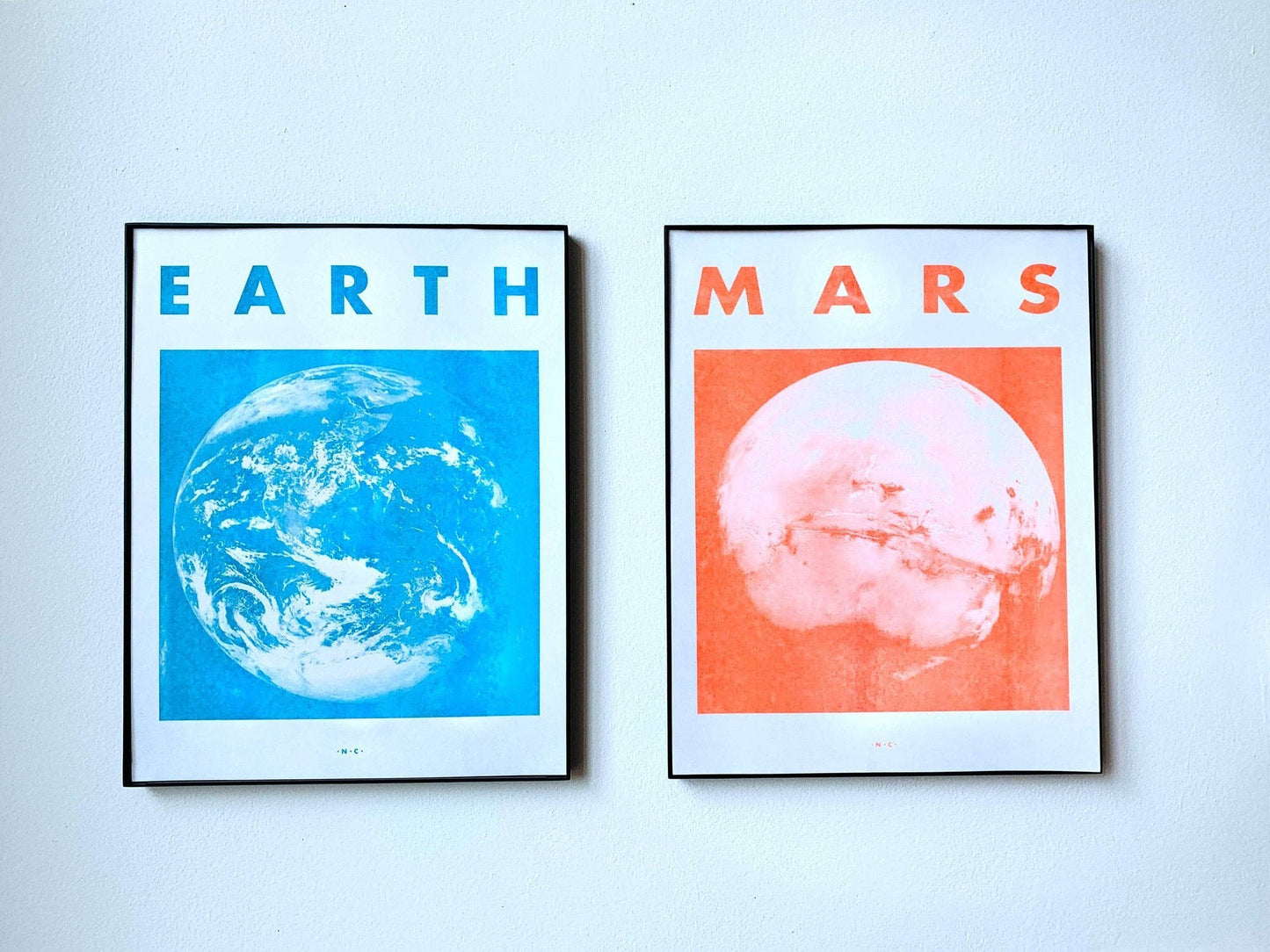 Earth - Planet Risograph Print