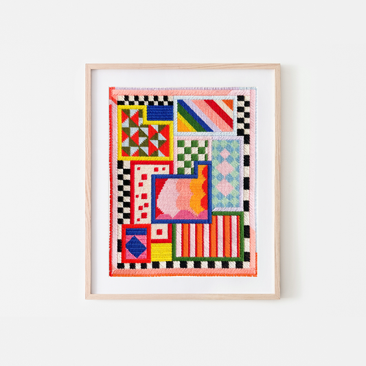 Amusant No.1 Needlepoint Art Print: 11 x 14"