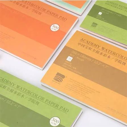 Academy Watercolor Paper Pad - 300G/M - 10.2" x 7" - Rough